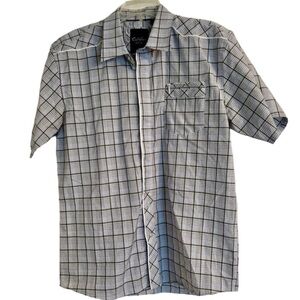 Civil Society Blue & Gray Plaid Button-Down Shirt Men’s XL Cotton
